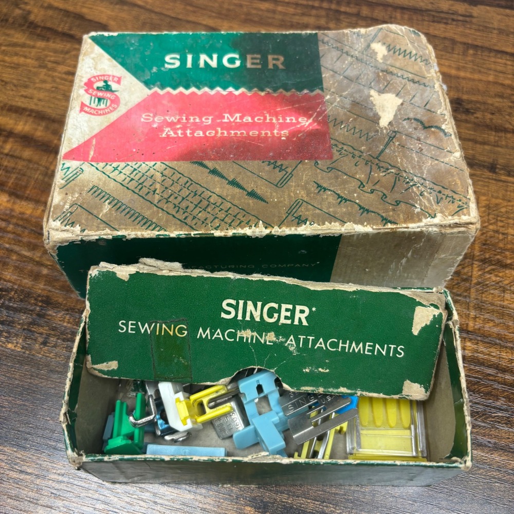 Vintage Singer 328K Style-O-Matic Sewing Machine Attachments Cams Feet Manual